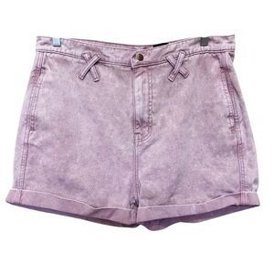 BDG Women’s Size 29 Pink Shorts Acid Wash Pastel High Rise Denim 2” Cuffed Hem